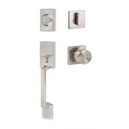 Sure-Loc Hardware Sure-Loc Hardware Stockholm Handleset, Bergen Round Handset Trim, Satin Nickel SH507-R-BG-RD 15